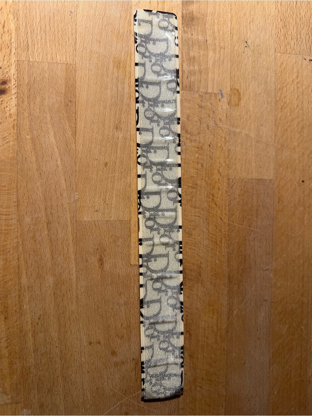 Dior Beige and Black Signature Pattern Wall Ribbon